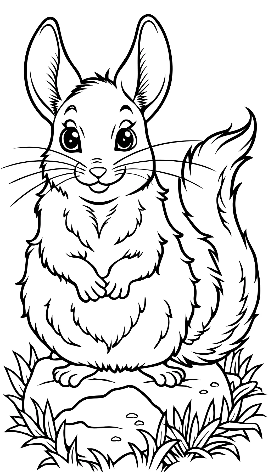 chinchilla coloring page